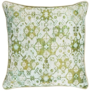 Roxana by Surya Poly Fill Pillow Mint/Lime/Dark Green 18 x 18 Rxn002-1818p - All