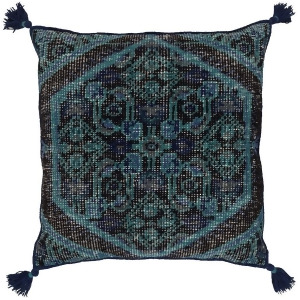 Zahra by Surya Poly Fill Pillow Navy/Dark Blue/Teal 30 x 30 Zp005-3030p - All