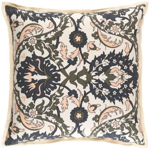 Vincent by Surya Pillow Peach/Dk.Brown/Charcoal 22 x 22 Vct002-2222p - All