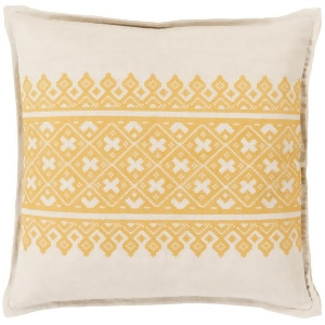 Pentas by Surya Down Fill Pillow Mustard/Khaki 20 x 20 Pen004-2020d - All
