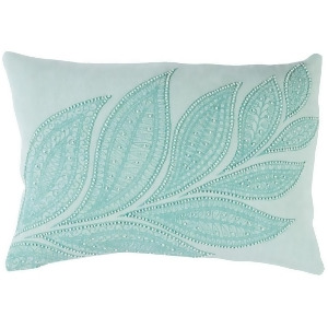 Tansy by Surya Down Fill Pillow Mint/Cream 13 x 19 Tsy001-1319d - All
