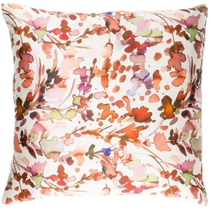 Naida by Surya Down Pillow White/Orange/Peach 18 x 18 Nda002-1818d - All