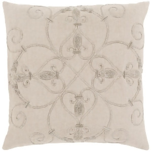 Pauline by Surya Poly Fill Pillow Beige/Silver 20 x 20 Pn003-2020p - All