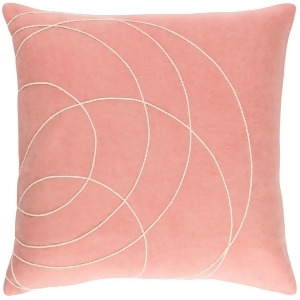 Solid Bold by B. Berk for Surya Pillow Mauve/Cream 18 x 18 Sb035-1818p - All
