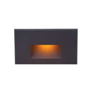 Wac Lighting Landscape LEDme 12V Horiz Step/Wall Warm Amber Black 4011-Ambk - All