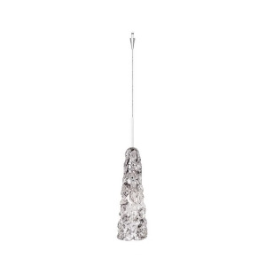 Wac Lighting Wac Ice 1Lt Pendant Clear Mouth Blown Glass Chrome Qp960-cl-ch - All