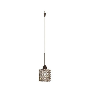 Wac Lighting Faberge Mini Haven 1Lt Pendant Black Ice/Dark Bronze Qp539-bi-db - All