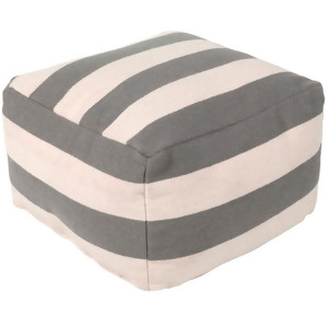 Frontier Pouf by Surya Medium Gray/Cream Pouf245-242413 - All