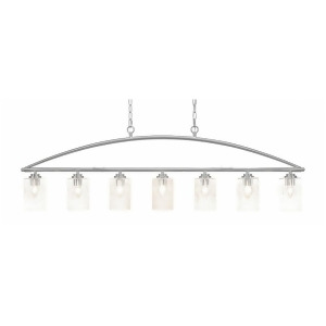 Toltec Lighting Marquise 7-Lt Bar In Br Nickel 4 Clear Bubble 2437-Bn-300 - All