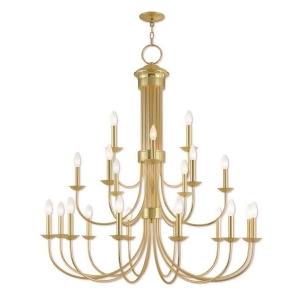 Livex Lighting Estate 21 Light Foyer Chandelier in Polished Brass 42688-02 - All