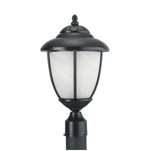 Sea Gull Lighting Yorktown 1 Light Outdoor Post Lantern Black 82048Pen3-12 - All