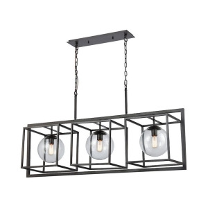 Dimond Lighting 3-Lt Beam Cage Island Light Oil Rubbed Bronze/Clear 1141-075 - All