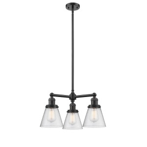 Innovations 3 Light Small Cone Chandelier in Oiled Rubbed Bronze 207-Ob-g64 - All