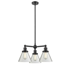 Innovations 3 Light Large Cone Chandelier in Oiled Rubbed Bronze 207-Ob-g42 - All