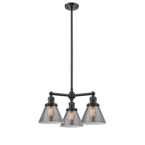 Innovations 3 Light Large Cone Chandelier in Oiled Rubbed Bronze 207-Ob-g43 - All