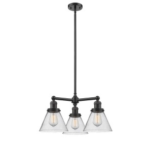 Innovations 3 Light Large Cone Chandelier in Oiled Rubbed Bronze 207-Ob-g44 - All