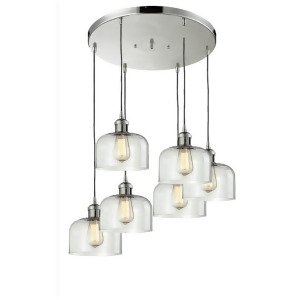 Innovations 6 Light Large Bell Multi-Pendant in Polished Nickel 212-6-Pn-g72 - All