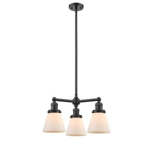 Innovations 3 Light Small Cone Chandelier in Oiled Rubbed Bronze 207-Ob-g61 - All