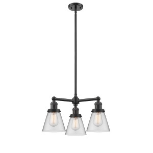 Innovations 3 Light Small Cone Chandelier in Oiled Rubbed Bronze 207-Ob-g62 - All