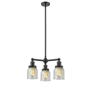 Innovations 3 Light Small Bell Chandelier in Oiled Rubbed Bronze 207-Ob-g54 - All