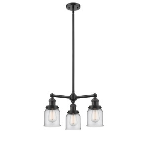 Innovations 3 Light Small Bell Chandelier in Oiled Rubbed Bronze 207-Ob-g52 - All