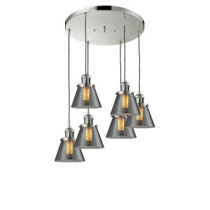 Innovations 6 Light Small Cone Multi-Pendant in Polished Nickel 212-6-Pn-g63 - All