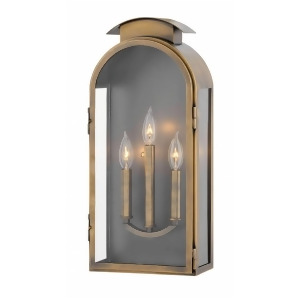 Hinkley Lighting 3-Lt Outdoor Rowley Large Wall Antique Brass 2525Ls - All