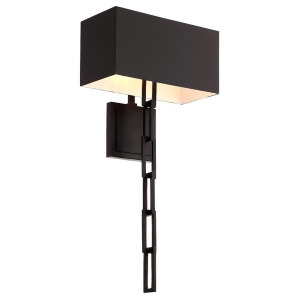 Crystorama Brian Patrick Flynn for Alston 2-Lt Sconce Black/White 8682-Mk-wh - All