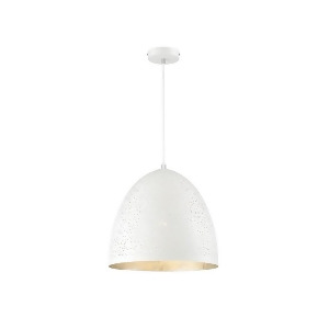 Savoy House Graham 1 Light Pendant in White with Silver Leaf 7-800-1-123 - All