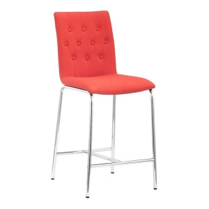 Zuo Modern Uppsala Counter Chairs Set of 2 Tangerine 300337 - All
