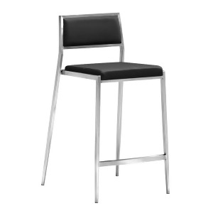 Zuo Modern Dolemite Counter Chairs Set of 2 Black 300188 - All