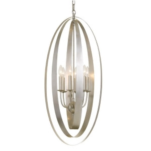 Crystorama Luna 6 Light Pendant Antique Silver 597-Sa - All