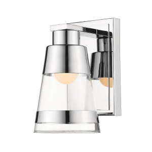 Z-lite Ethos 1 Light Wall Sconce Chrome/Clear 1921-1S-ch-led - All