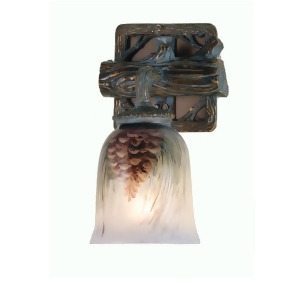 Meyda Lighting 6'W Northwoods Pinecone Hand Painted Wall Sconce 49517 - All