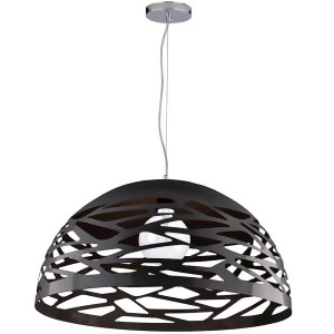 Dainolite Coral 1 Light Pendant 20x20x10.75' Matte Black Cor-201p-bk - All