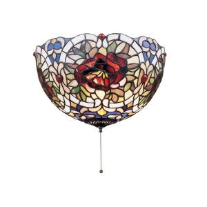 Meyda Lighting 12'W Renaissance Rose Flushmount Beige Burgundy Ca 38678 - All