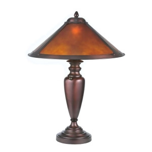 Meyda Lighting 23'H Van Erp Amber Mica Table Lamp Amber Mica Mahogany 22700 - All