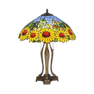 Meyda Lighting 24'H Wild Sunflower Table Lamp Purple/Blue Ia 59 Amber 119682 - All