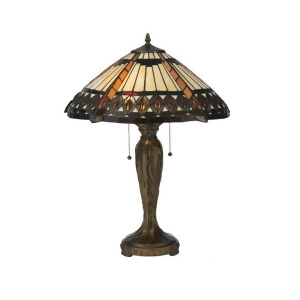Meyda Lighting 25'H Cleopatra Table Lamp Beige Amber Zag Ha Xag 119679 - All