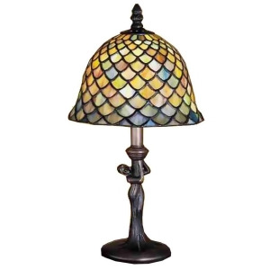 Meyda Lighting 15'H Tiffany Fishscale Mini Lamp 30315 - All