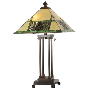 Meyda Lighting 25'H Pinecone Ridge Table Lamp Beige Amber Zasdy 59 103380 - All