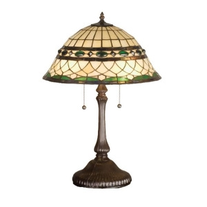 Meyda Lighting 23'H Tiffany Roman Table Lamp Beige Green Pbagwr Green 27538 - All