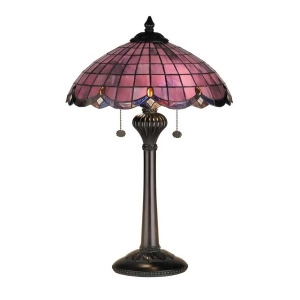 Meyda Lighting 24'H Elan Table Lamp Pbagwg Plbr Zag Amber 78123 - All