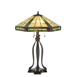 Meyda Lighting 30'H Wilkenson Table Lamp Beige 59 Red 30788 - All