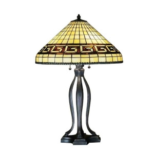 Meyda Lighting 30'H Greek Key Table Lamp Beige Xag 29504 - All