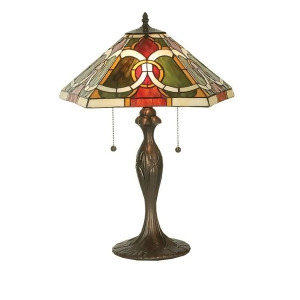 Meyda Lighting 22.5'H Moroccan Table Lamp 59 Ha Beige Burgundy 81457 - All