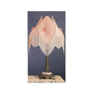 Meyda Lighting 28'H Fabric Fringe Pink Pontiff Table Lamp Pink W/Bdh 19227 - All
