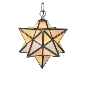 Meyda Lighting 9'W Moravian Star Beige Iridescent Mini Pendant Bai 12123 - All