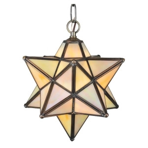 Meyda Lighting 12'W Moravian Star Beige Iridescent Pendant Bai 12133 - All