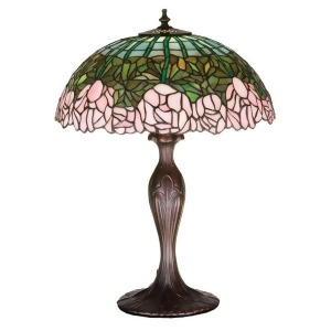 Meyda Lighting 21.5'H Cabbage Rose Table Lamp Purple/Blue Pink 59 31143 - All